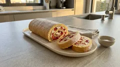 Rotolo fragole e panna: morbido, fresco e facile da tagliare a fette