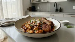 Gnocco avellinese con ragù di carne: la pasta acqua e farina che trattiene il sugo