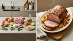 Maialata al forno con mele Annurche e erbe: arrosto succoso con crosticina di pane