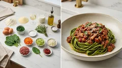 Tagliatelle verdi al ragù bolognese: la pasta fresca agli spinaci che fa festa