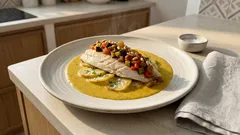 Orata al forno in carta forno con cocco e curry: morbida e profumata