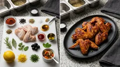 Alette di pollo alla messicana al forno: speziate e rosolate, con salsa yogurt alla giardiniera