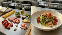 Spaghettoni al pesce spada con crema di friarielli: il trucco per una mantecatura perfetta